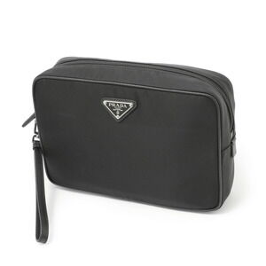 Prada Icon Monogram Pouch Black Nylon
